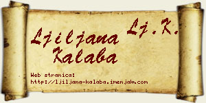 Ljiljana Kalaba vizit kartica